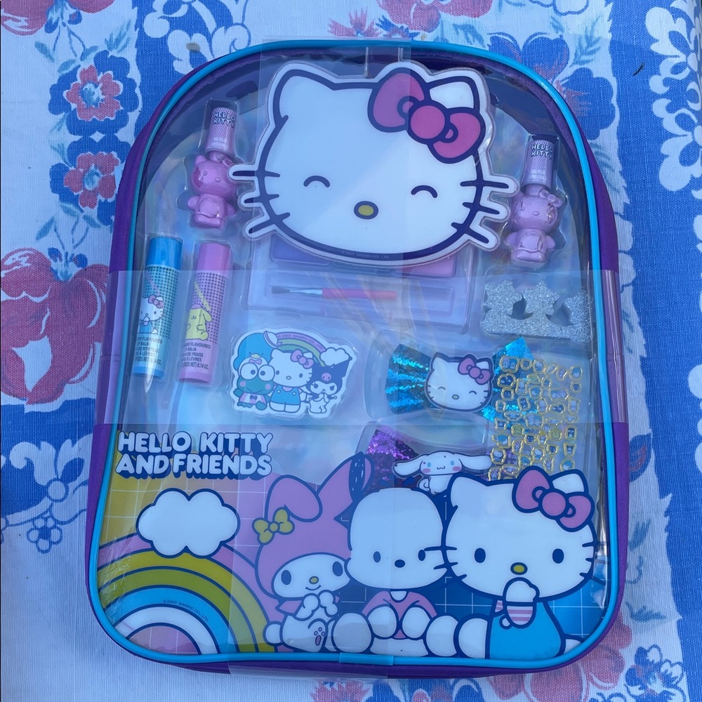 Hello Kitty Purple Backpack with Blue Accents